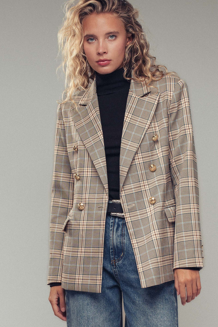 double breasted blazer - black (additional view)