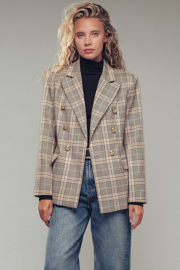 double breasted blazer - black (additional view)