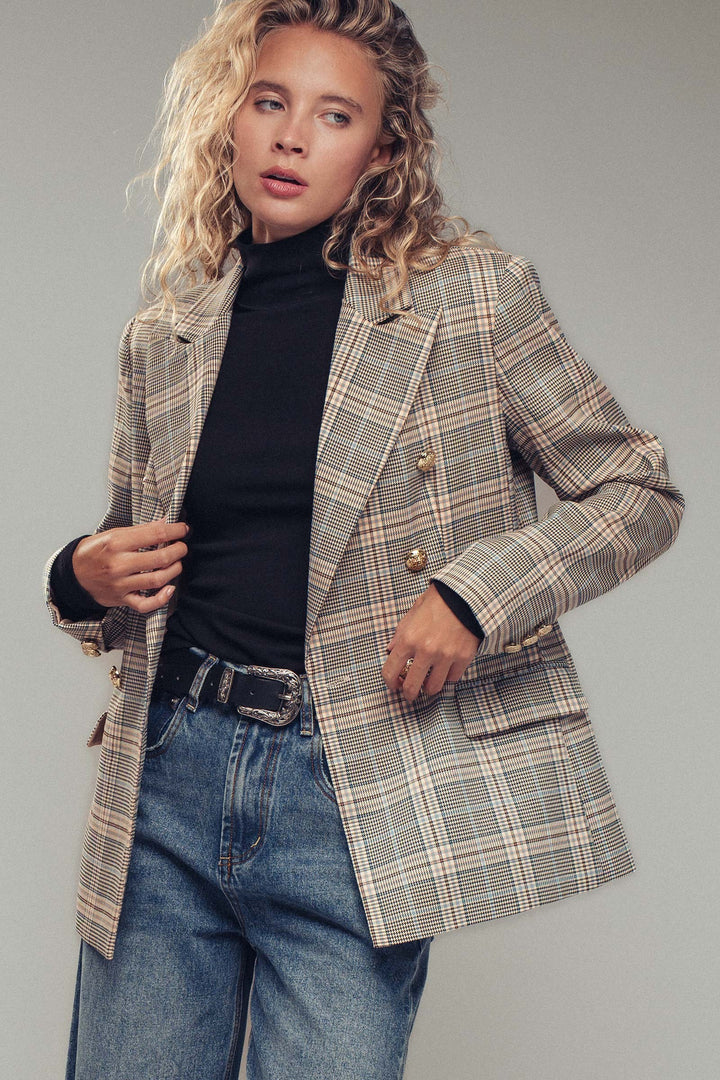 double breasted blazer - black (additional view)