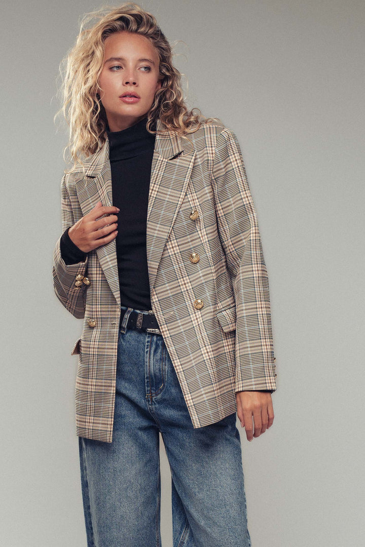 double breasted blazer - black (additional view)