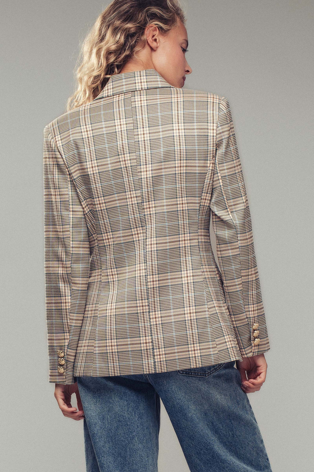double breasted blazer - black (additional view)