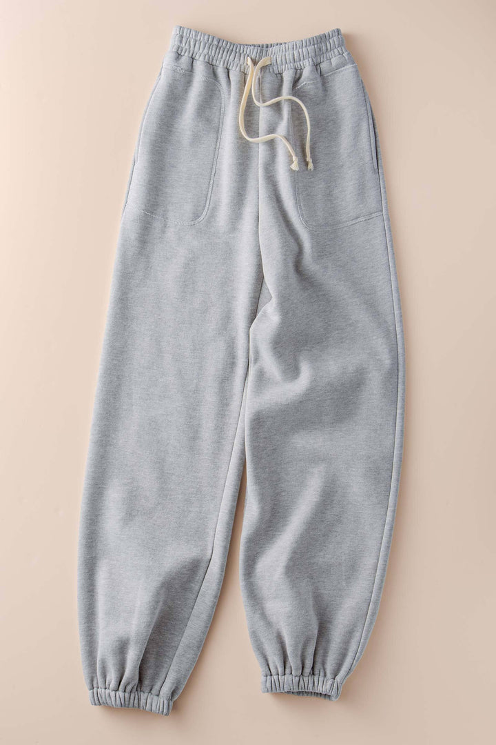 0730-6960 | Pantalones deportivos de algodón con cordón elástico - Corte holgado