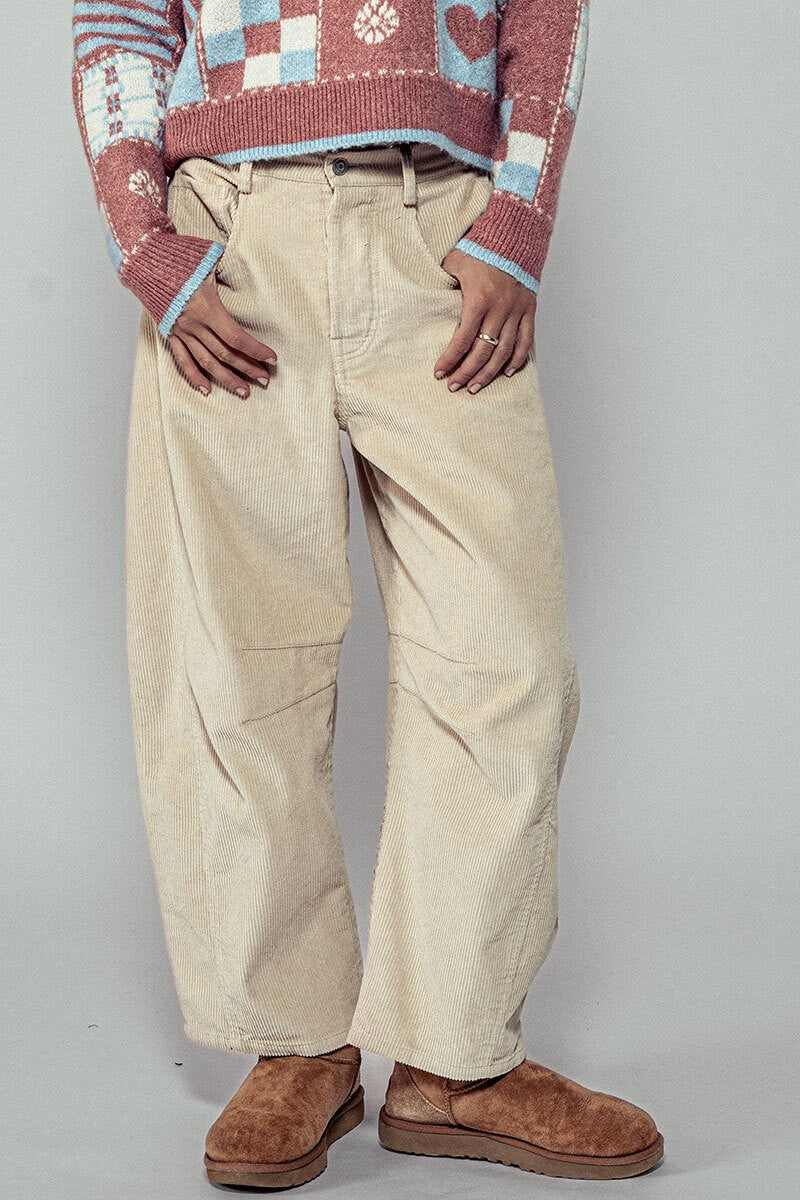 Corduroy Barrel Jeans | wholesale pants | Trend Notes