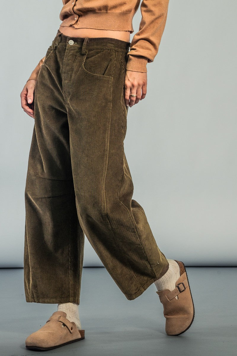Corduroy Barrel Jeans | wholesale pants | Trend Notes