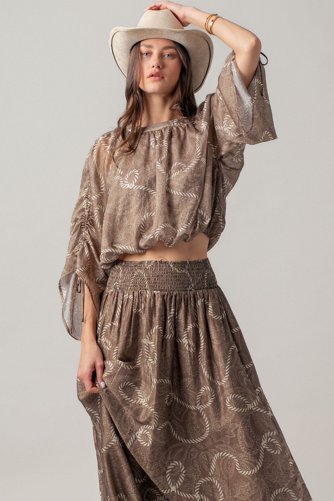 star cowgirl blouse - mocha brown (additional view)