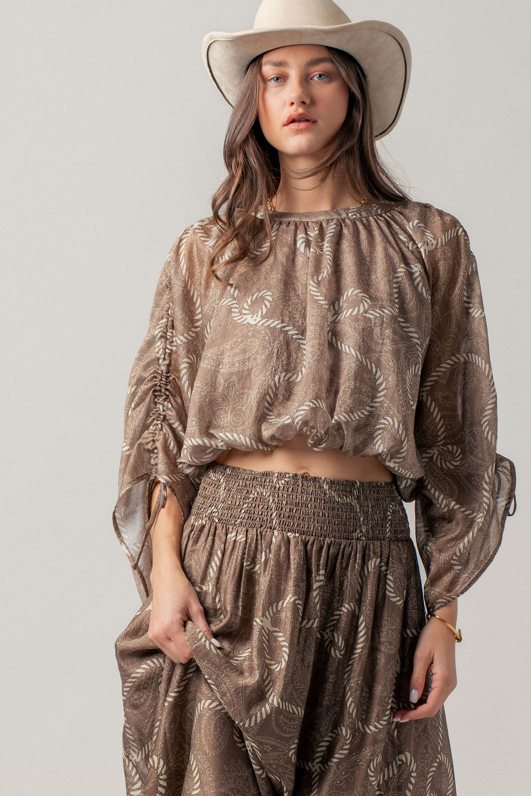 star cowgirl blouse - mocha brown (additional view)