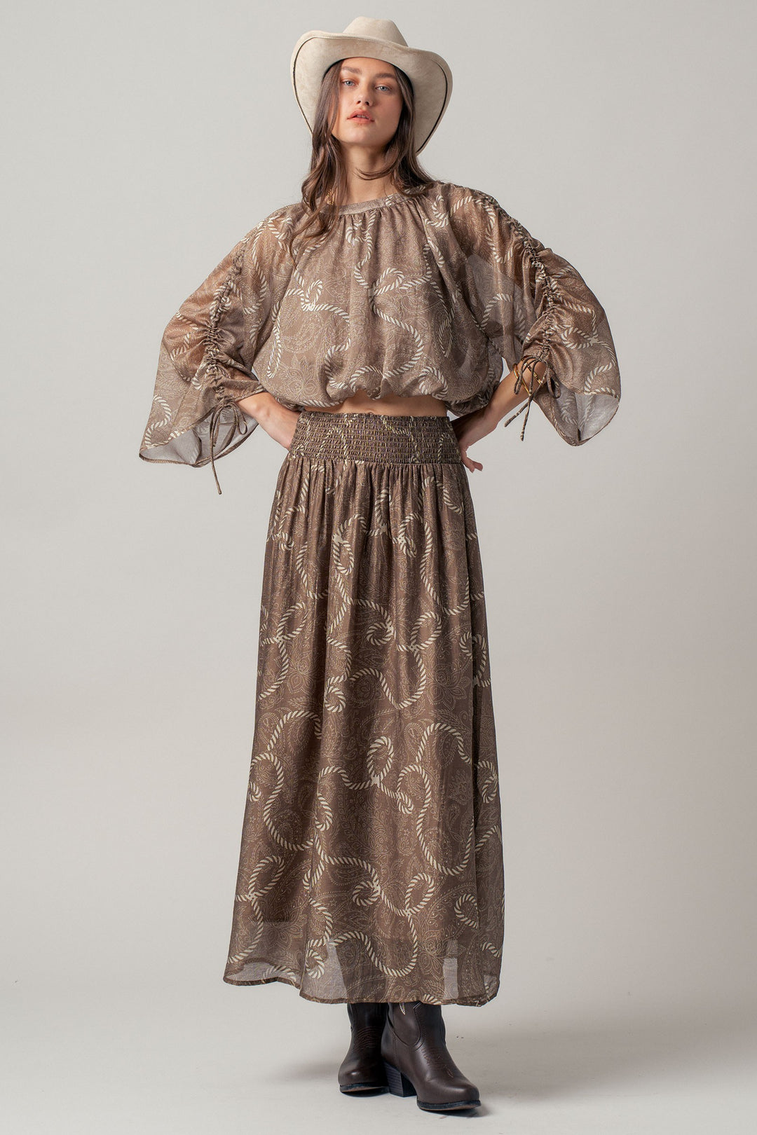 star cowgirl blouse - mocha brown (additional view)