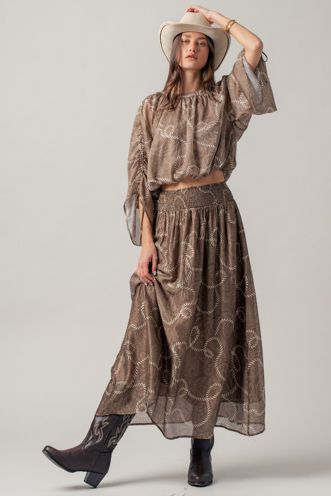 star cowgirl blouse - mocha brown (additional view)