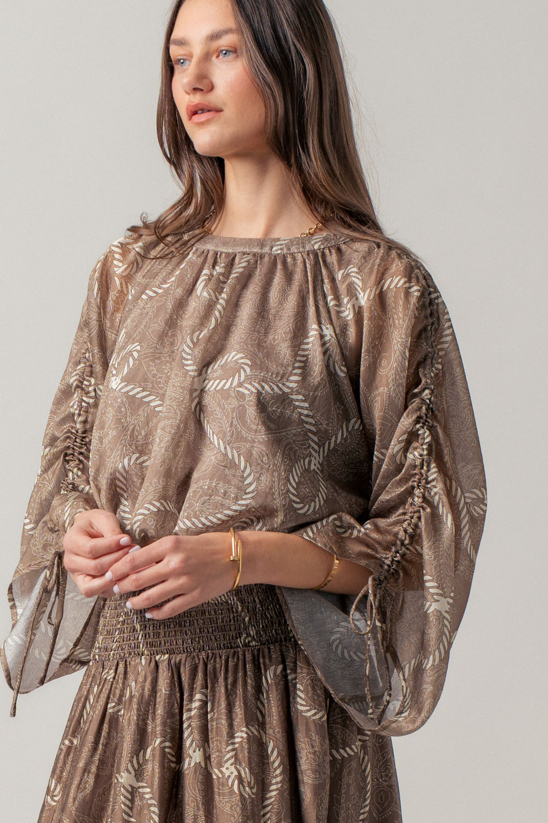 star cowgirl blouse - mocha brown (additional view)