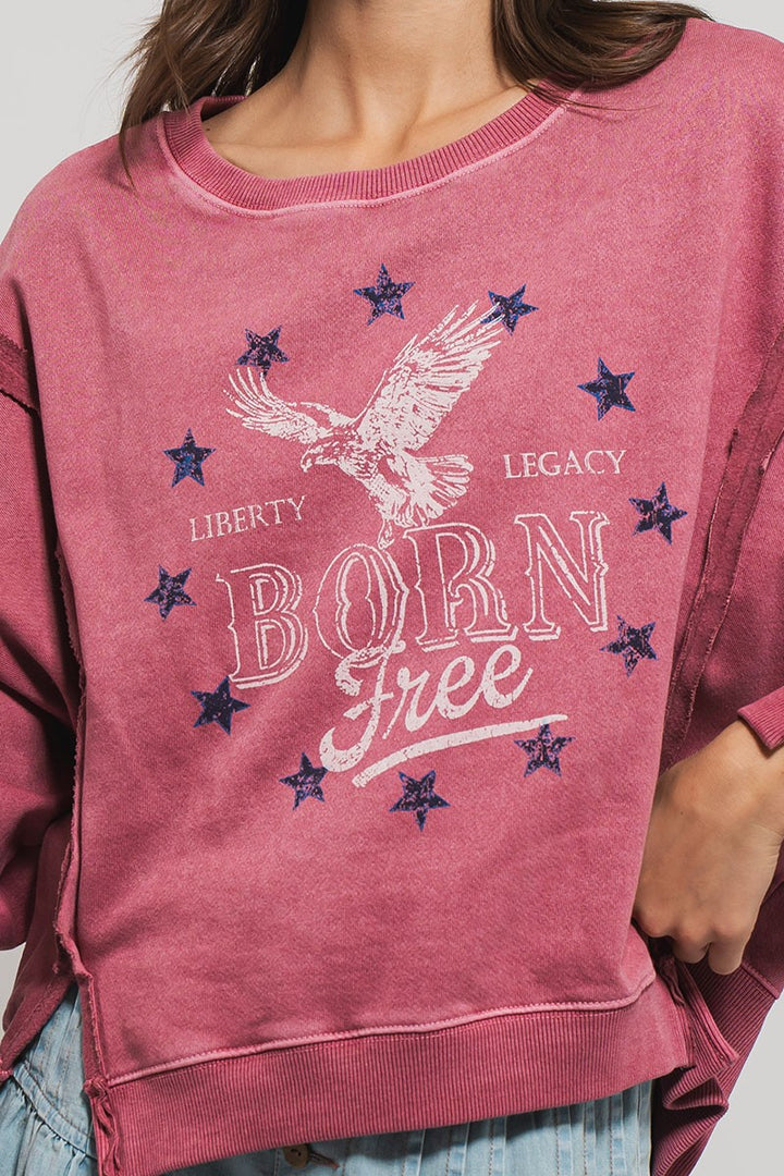 Vintage Western Born Free Boho Casual Top