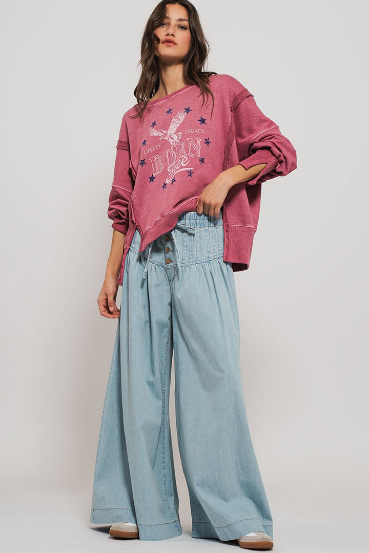 Vintage Western Born Free Boho Casual Top