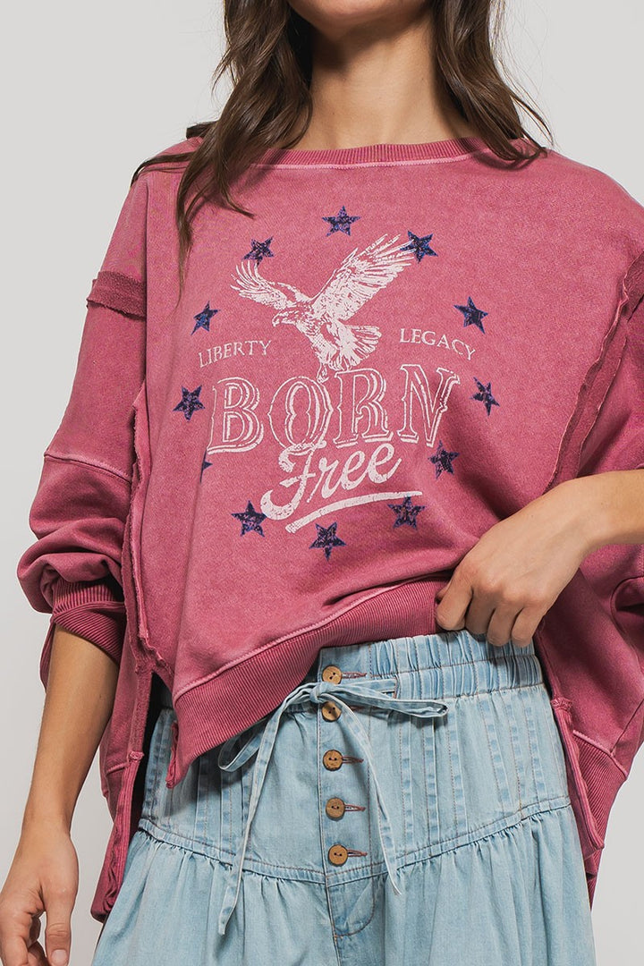Vintage Western Born Free Boho Casual Top