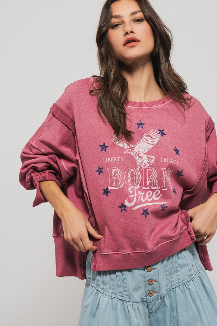 Vintage Western Born Free Boho Casual Top