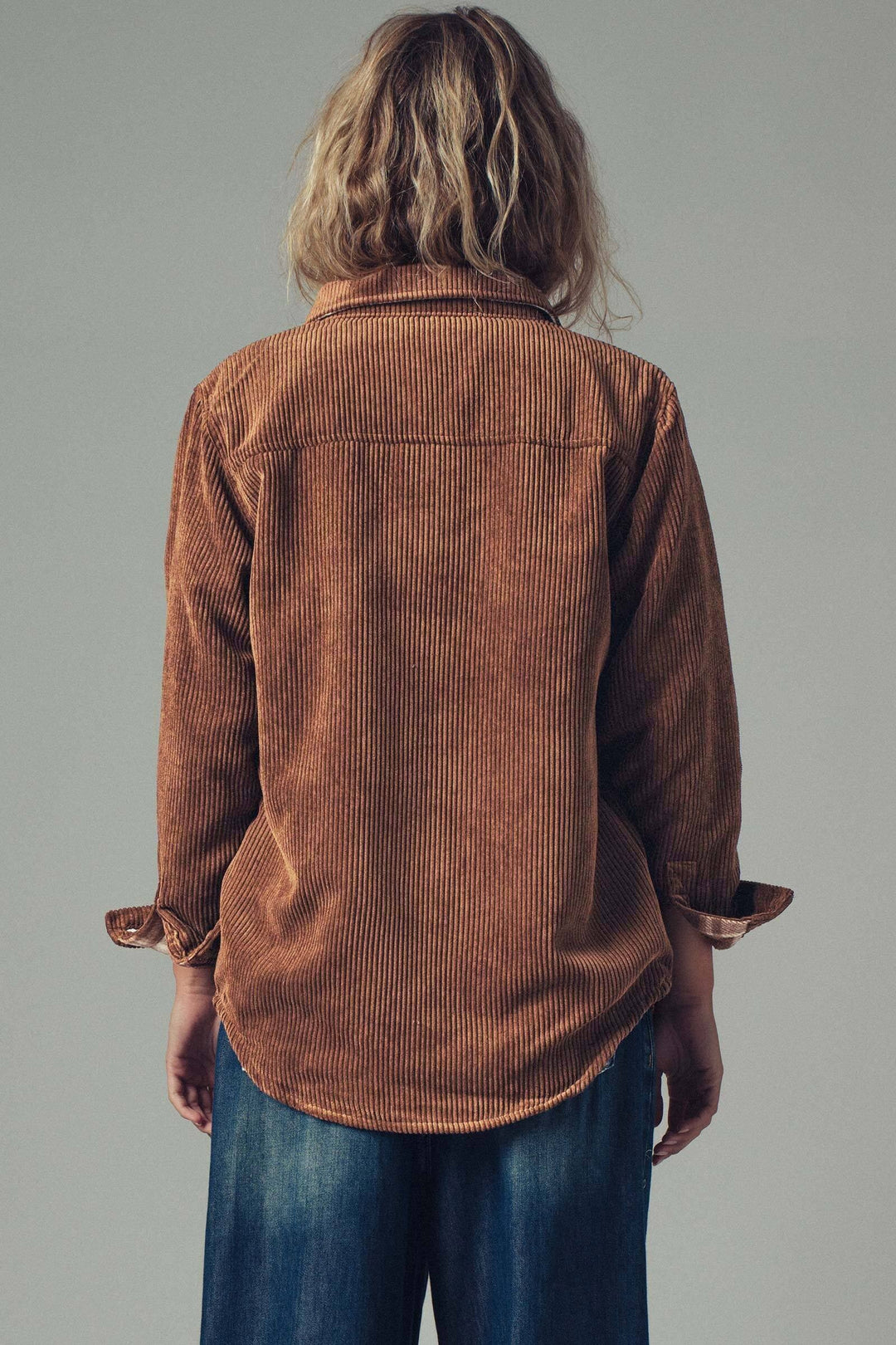 Corduroy and Plaid Flannel Shacket w/Chest Pockets | wholesale outerwear | Trend Notes