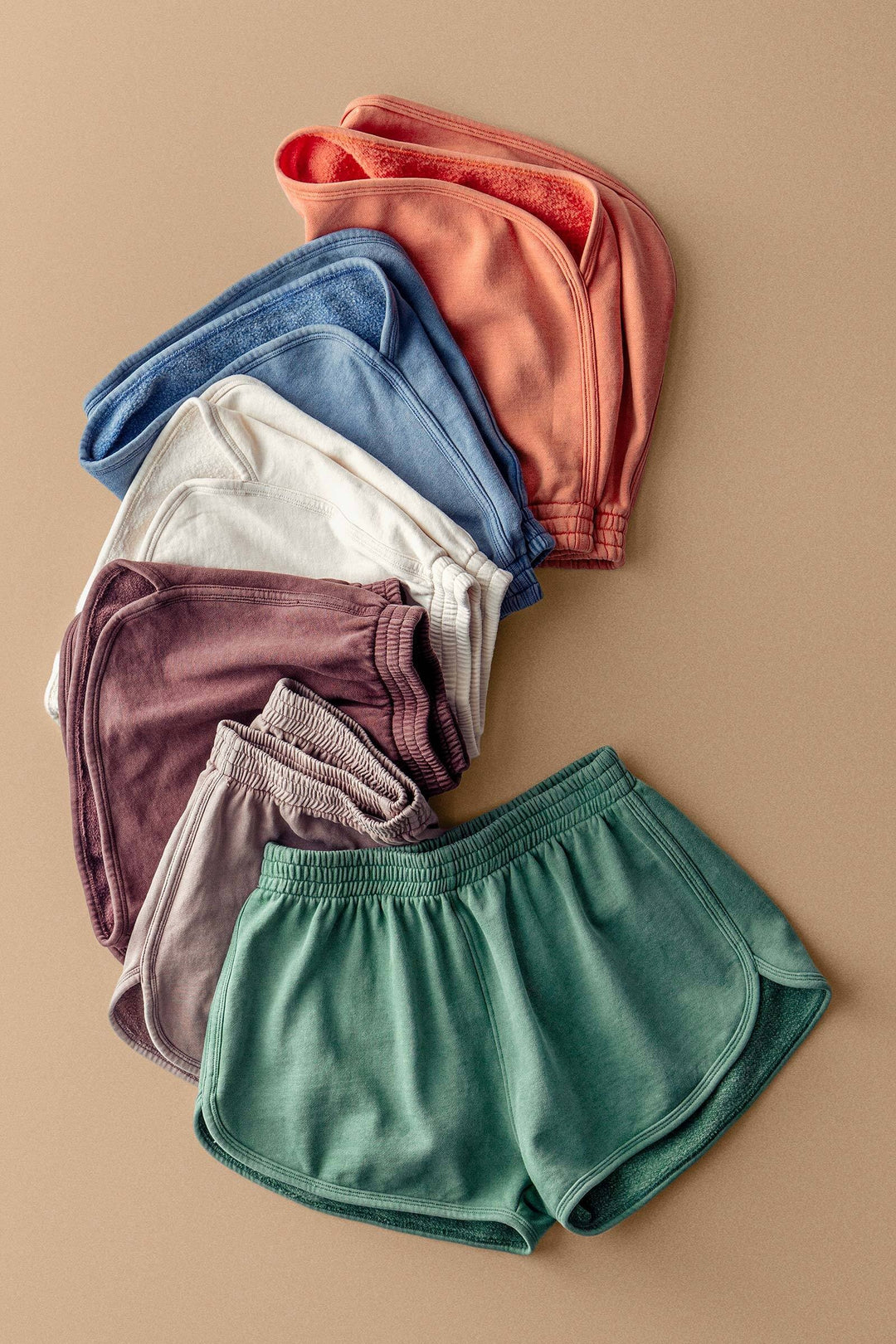 vintage wash athletic shorts with relaxed fit - default