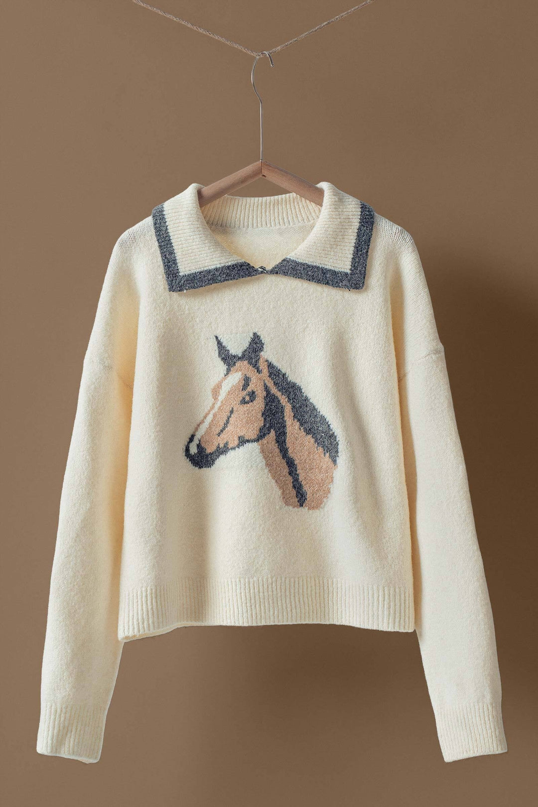 Horse Graphic Knit Sweater