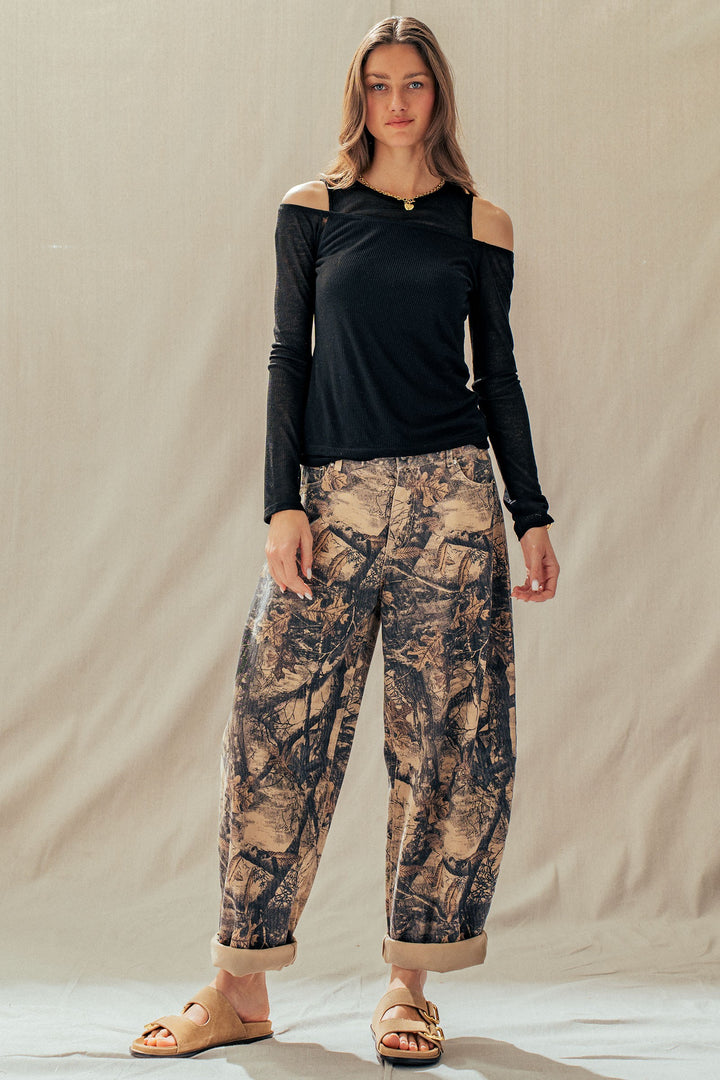 chic cold shoulder cutout top - black (additional view)