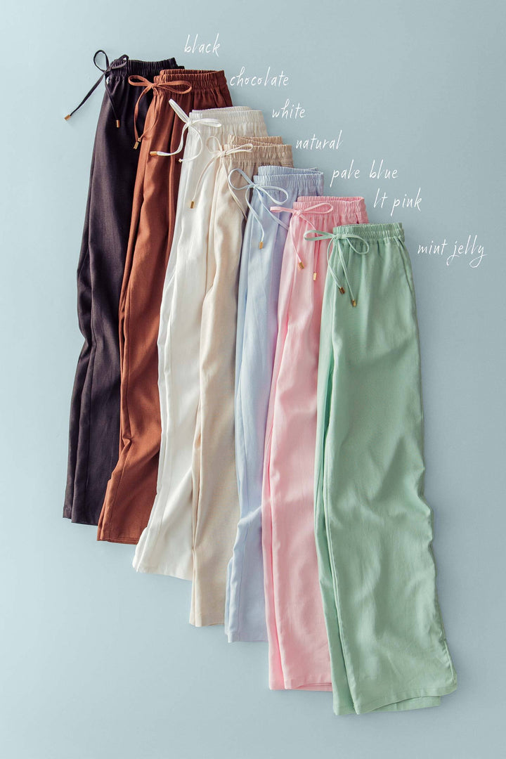 effortless chic linen lounge pant - default (additional view)