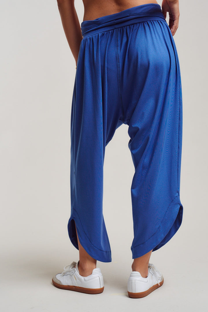 boho tie waist pant - blue (additional view)