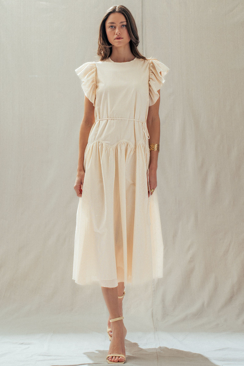 flutter dress - ivory (additional view)
