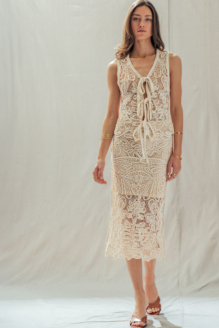 the riviera crochet vest - ivory (additional view)