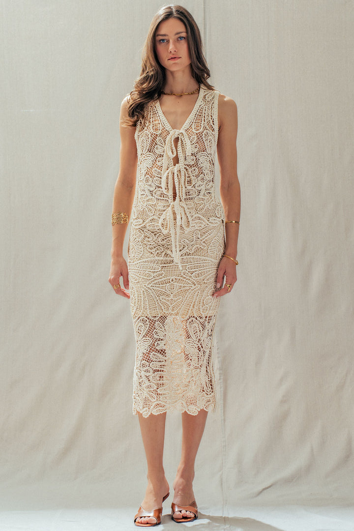 the riviera crochet vest - ivory (additional view)