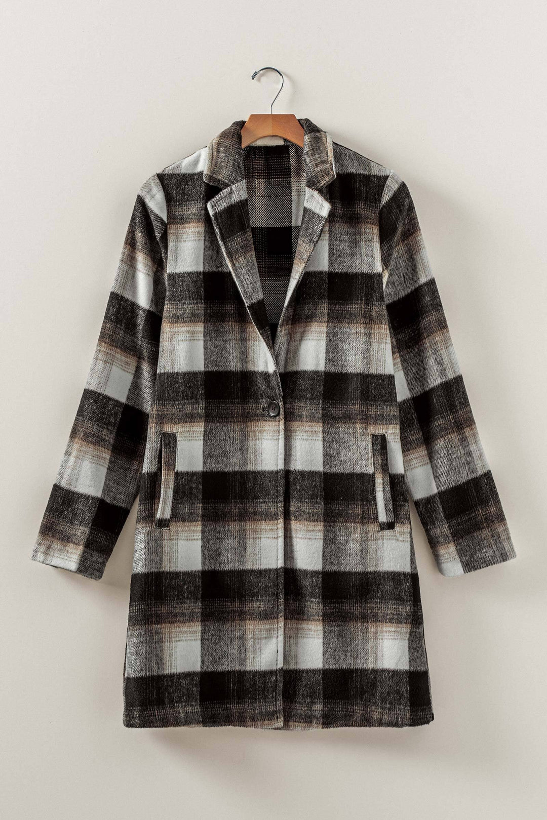 single breasted coat - black