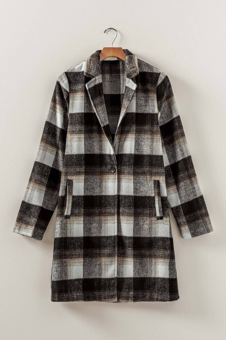 single breasted coat - black