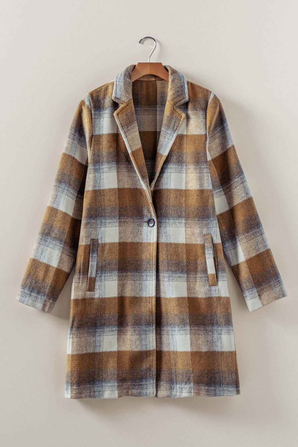 single breasted coat - camel