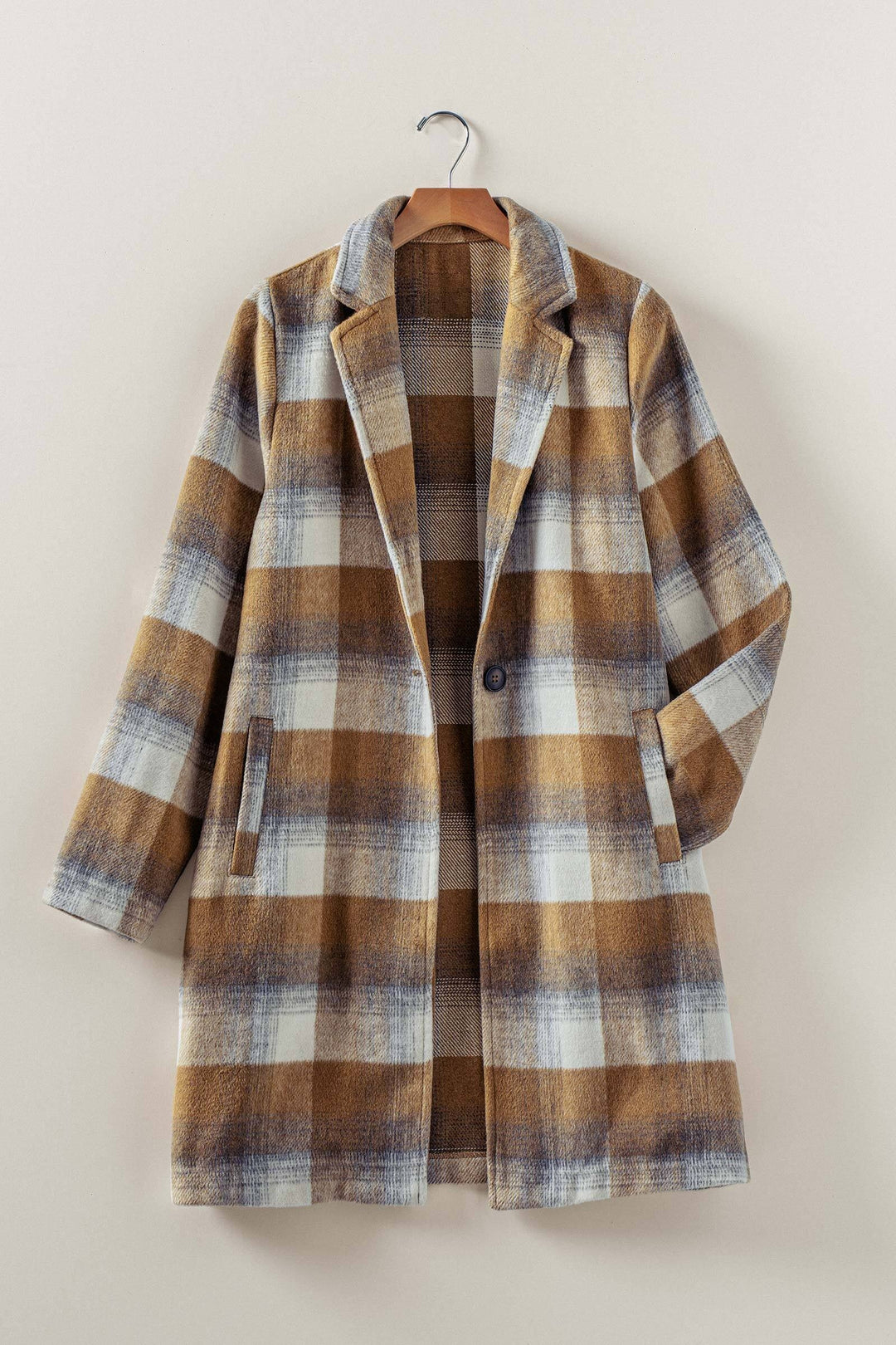single breasted coat - camel (additional view)