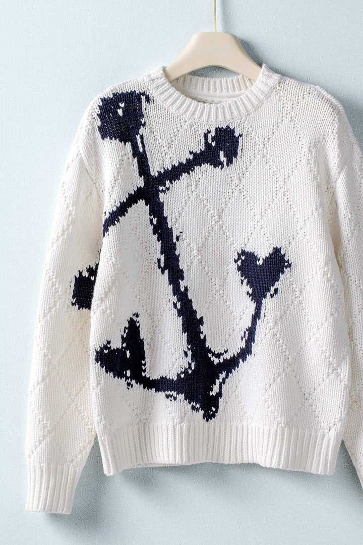 newport anchor knit - ivory (additional view)