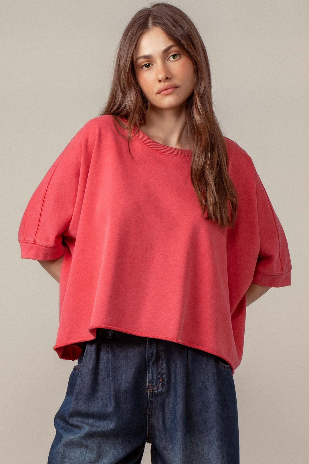 Vintage Washed Relaxed Crop Top