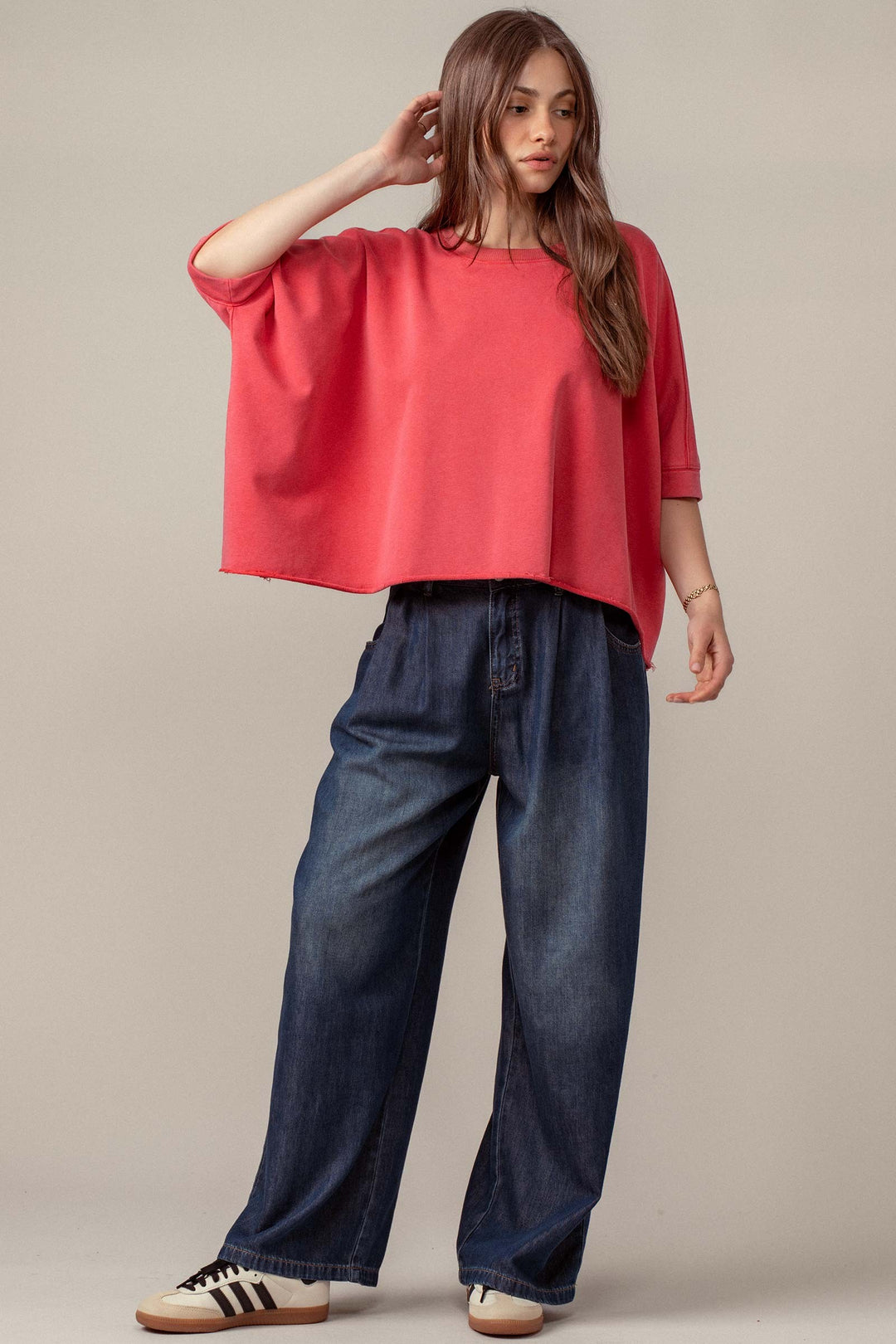 Vintage Washed Relaxed Crop Top