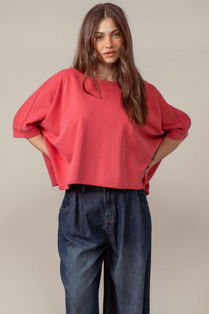 Vintage Washed Relaxed Crop Top