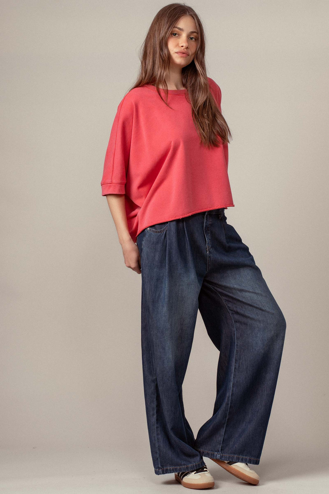 Vintage Washed Relaxed Crop Top