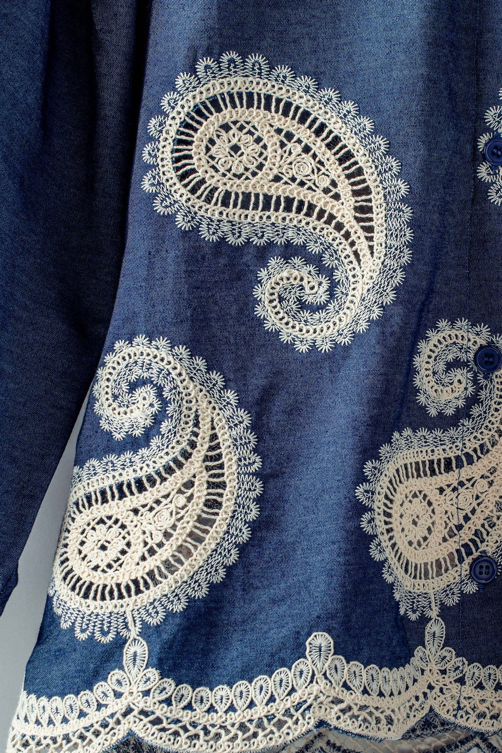 embroidered blouse - blue (additional view)