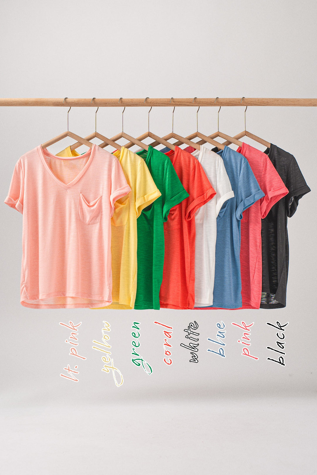 sale relaxed v neck short sleeve slub top - default (additional view)