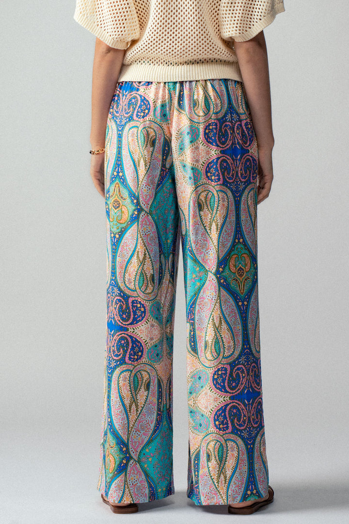 0924-4682 | Sunset Paisley Wide-Leg Palazzo Pants