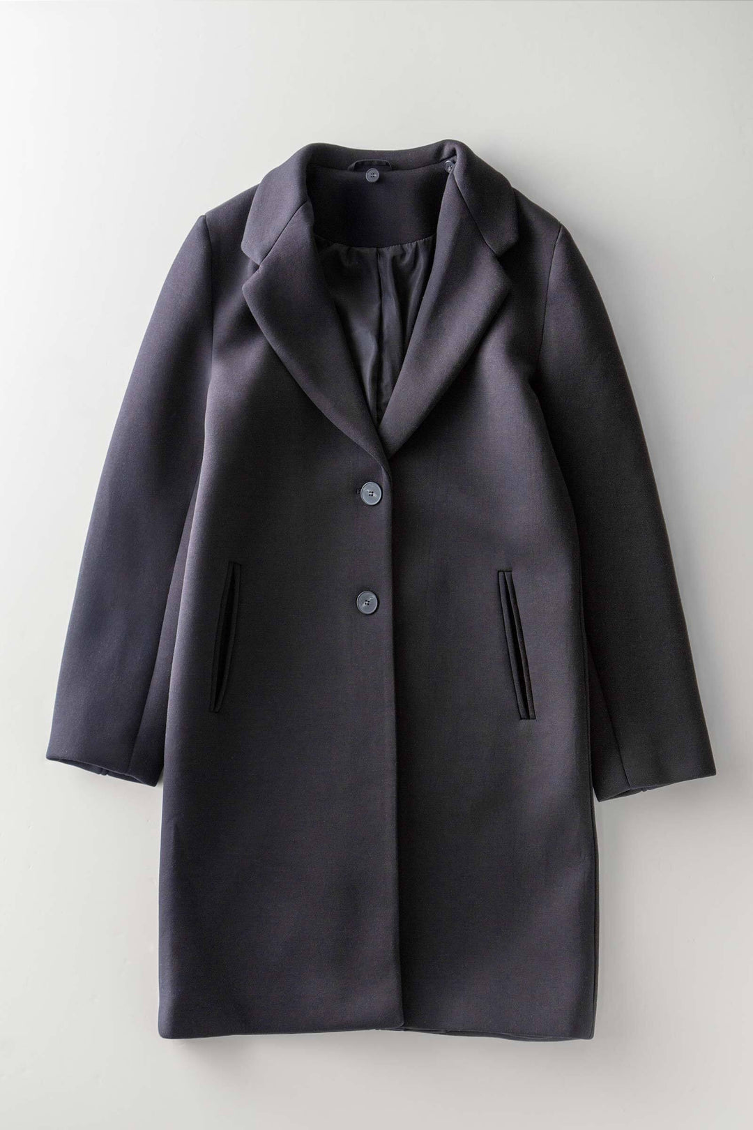 scuba topcoat with detachable hoodie - black (additional view)