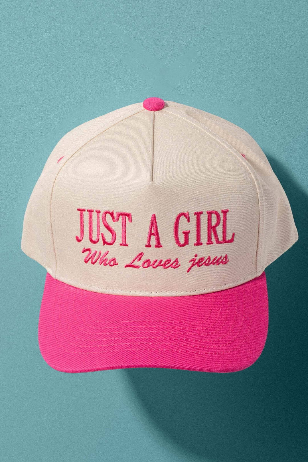 just a girl trucker hat - pink