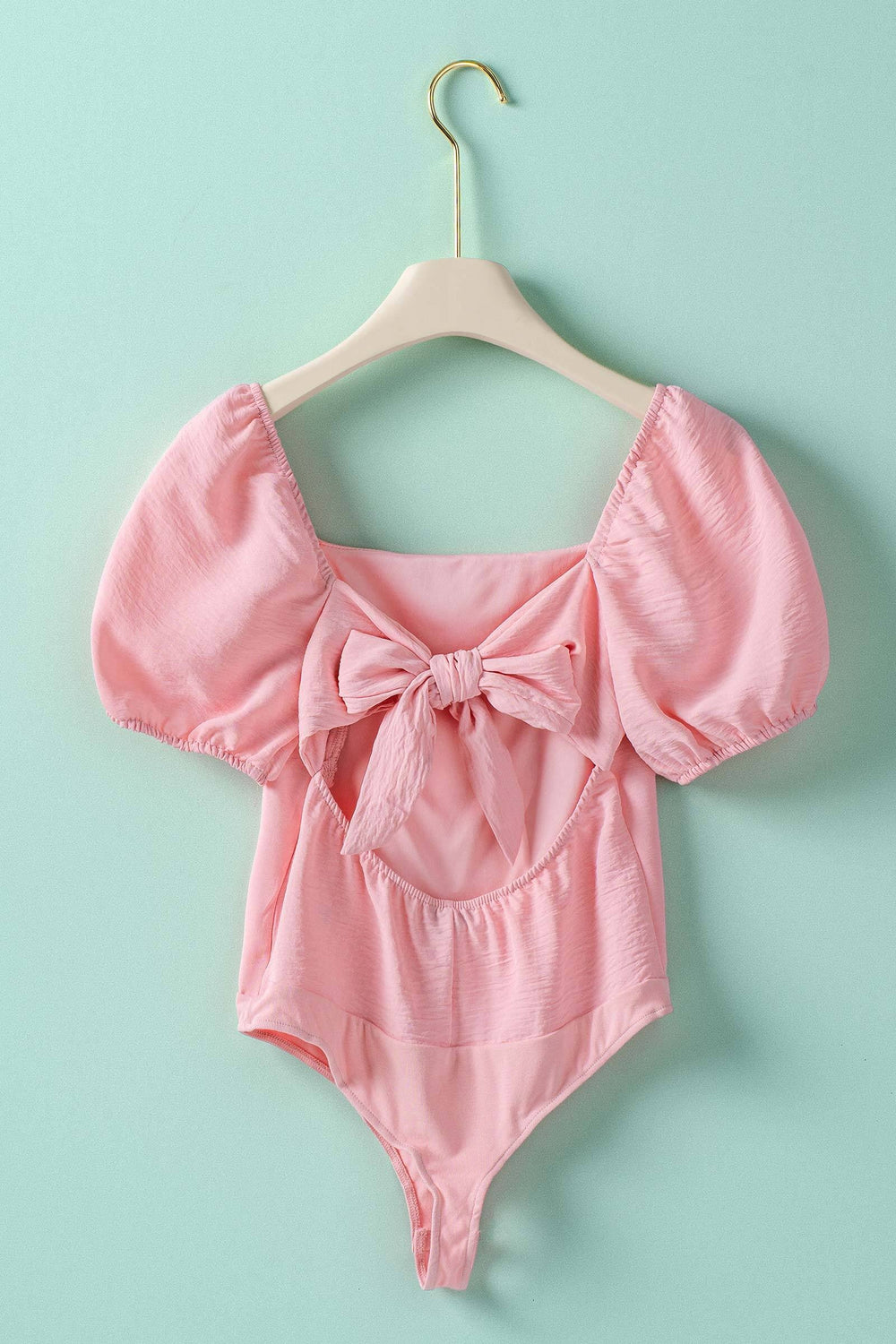 midnight muse open back bodysuit - blush pink