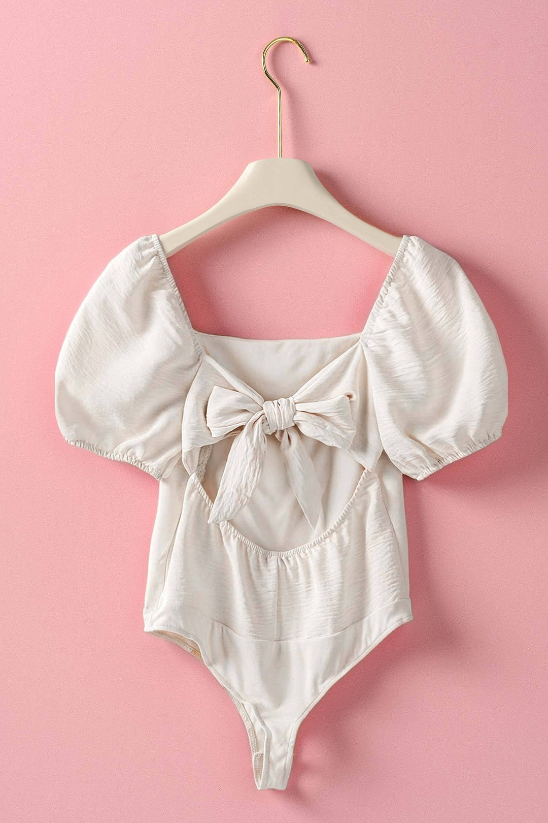 midnight muse open back bodysuit - white