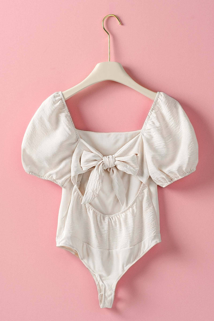 midnight muse open back bodysuit - white