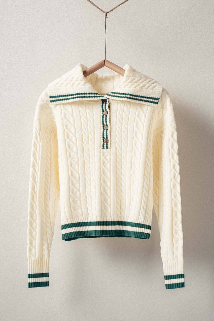 Cable Knit Sailor Sweater