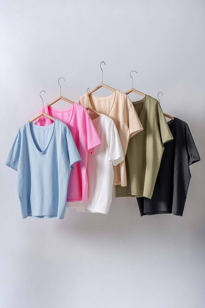 everyday vintage wash v neck tee - default (additional view)