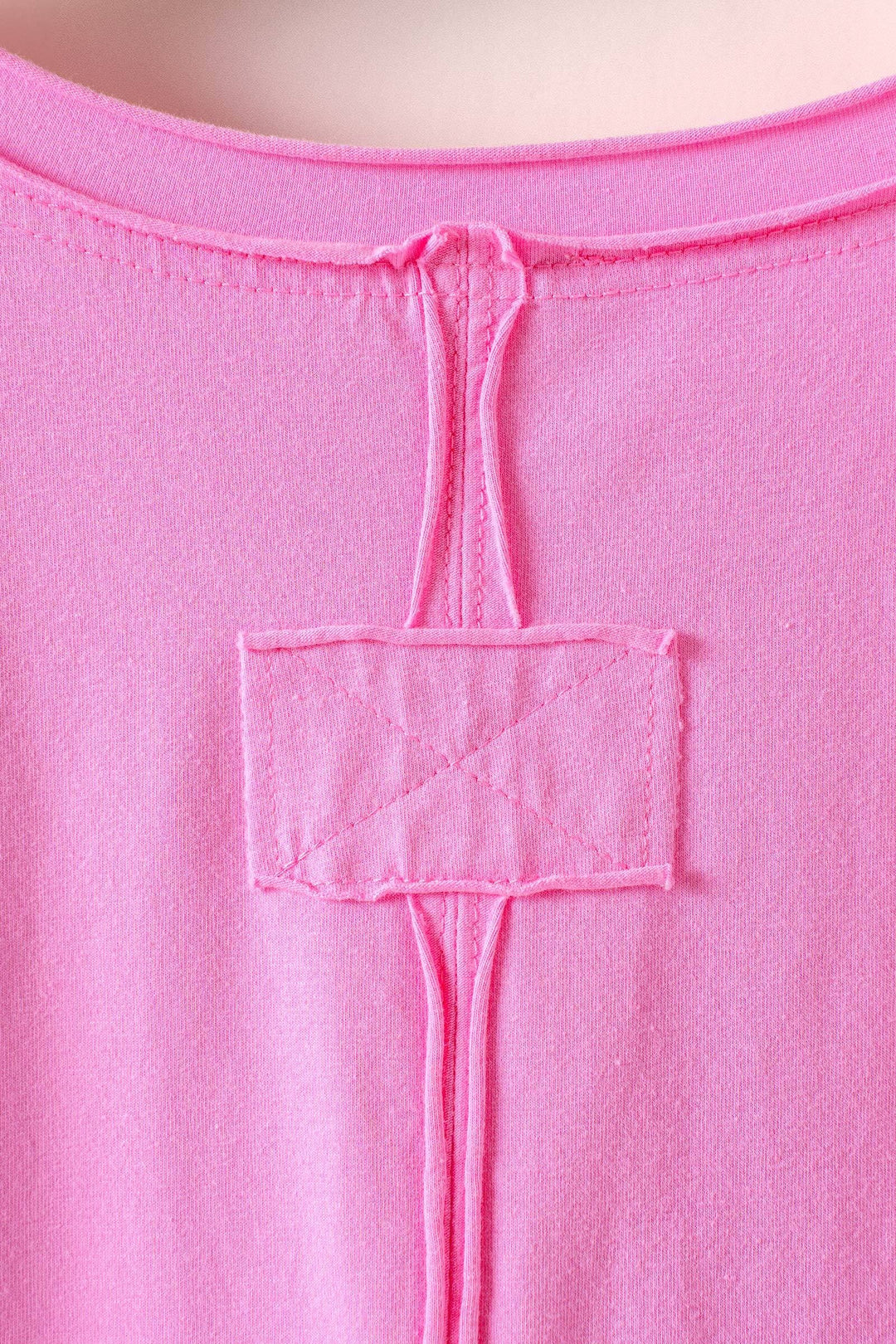 everyday vintage wash v neck tee - pink (additional view)