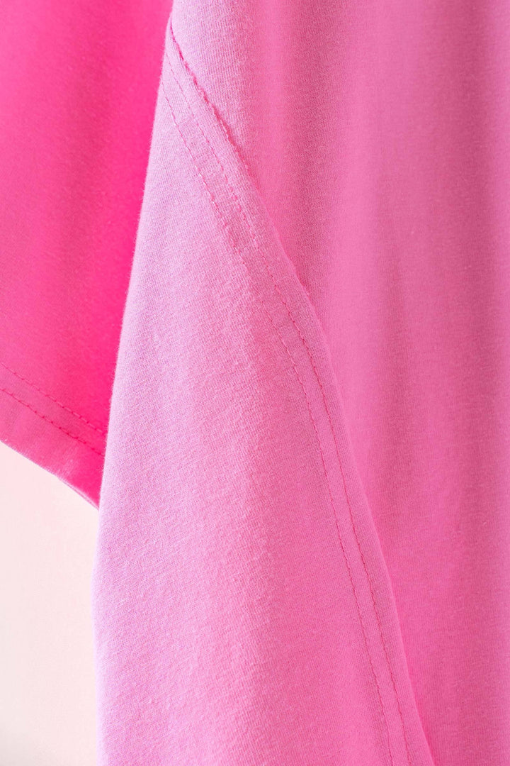 everyday vintage wash v neck tee - pink (additional view)