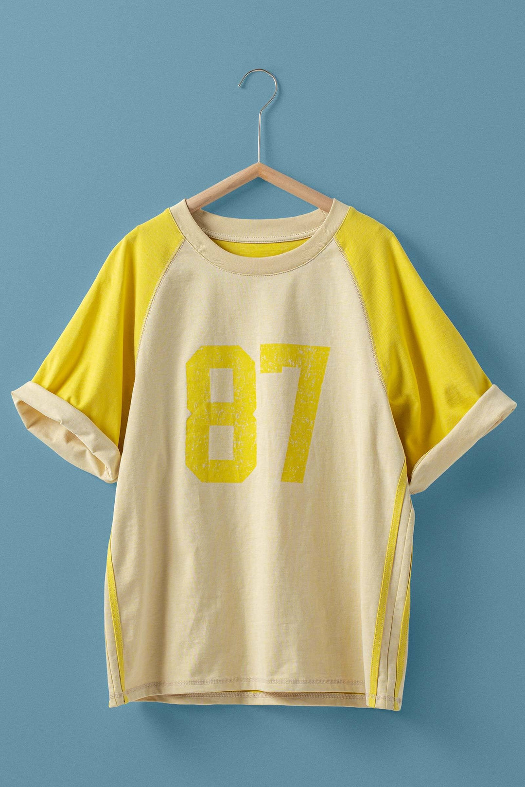 vintage varsity graphic tee - cream yellow (additional view)