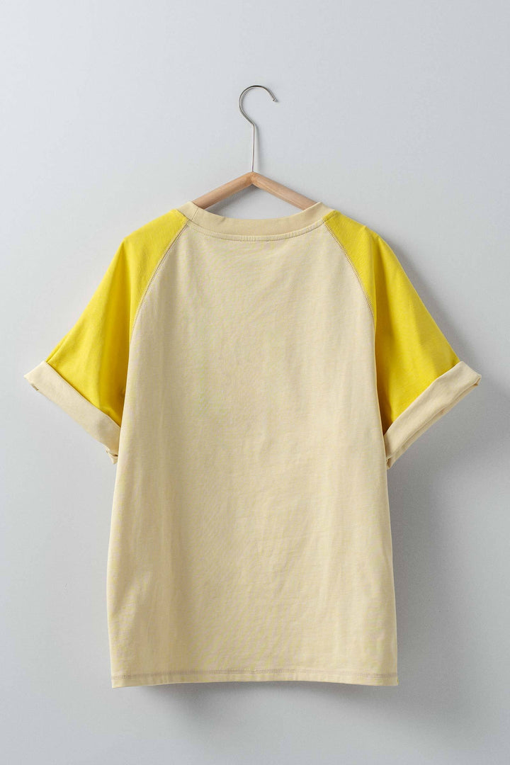 vintage varsity graphic tee - cream yellow (additional view)