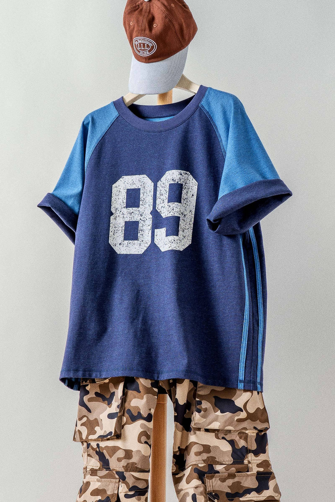 vintage varsity graphic tee - navy blue (additional view)